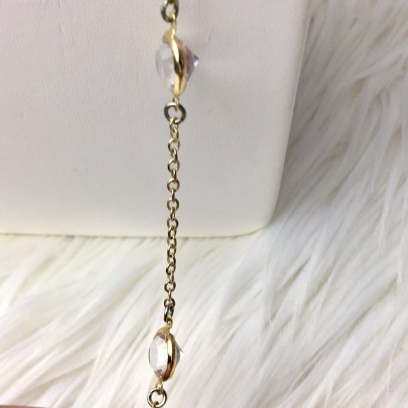 J. Crew Gold Chain CZ Long Necklace Costume - Picture 5 of 8